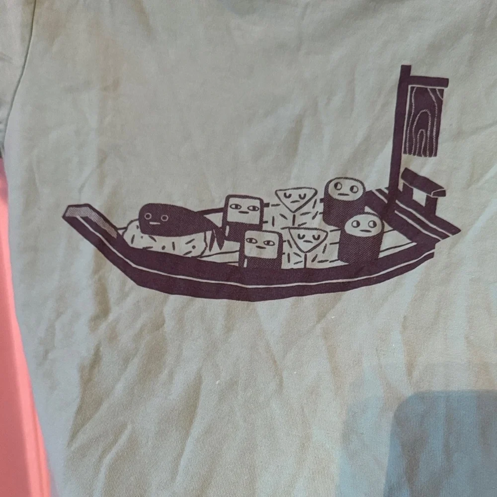 Tea Collection Mint Green Sushi Boat Graphic Tee - Picture 3 of 5
